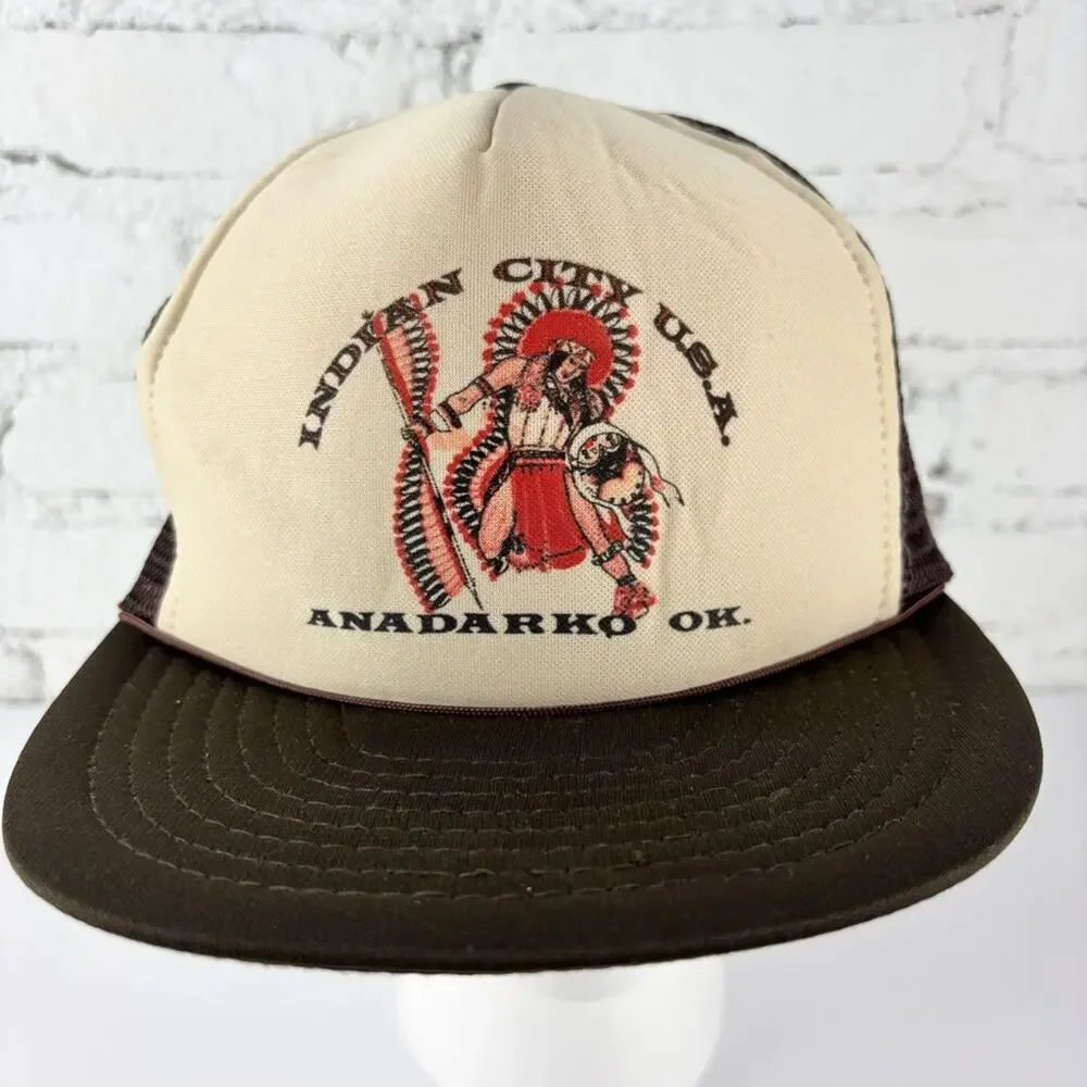 Vintage Indian City USA Trucker Snapback Hat